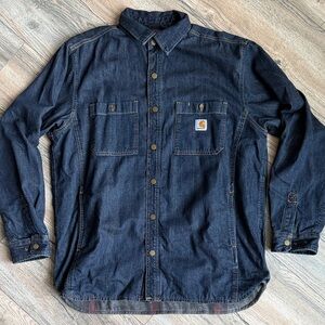 Carhartt Denim Lined Snap Shirt Jacket
